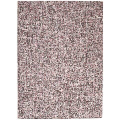 One of a Kind Hand-Tufted Modern 2' x 3' Solid Wool Red Rug - 2' x 3'