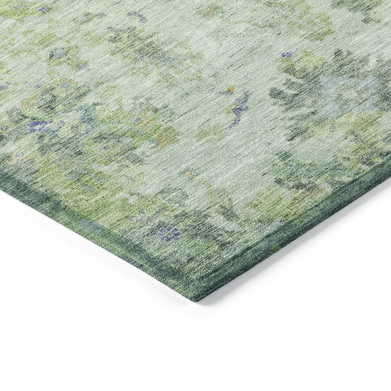 Machine Washable Indoor/ Outdoor Vintage Traditional Chantille Rug