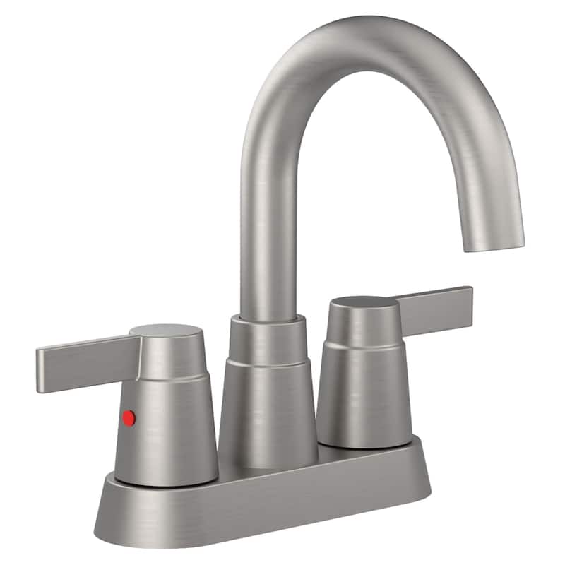 Bathroom Faucet Brushed Nickel 2-Handle Bathroom Sink Faucet 360 Degree Faucet RV Bathroom Faucet 3 Holes Lavatory Faucet - Brushed Nickel