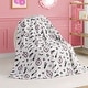 preview thumbnail 35 of 74, Juicy Couture 50"x70" Plush Kids Throw Blankets 50" x 70" - Light Pink/White