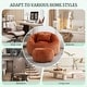 preview thumbnail 5 of 30, Modern Bean Bag Chairs, Comfy Round Chair for Adults with Ottoman, Leisure Single Sofa Reading Chair with Pillow
