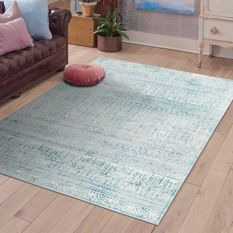 Southwestern/Lodge Richye Collection Area Rug - Teal - 4'1"x6'1"