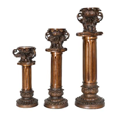 Elephant Pillar Centerpiece Set of 3