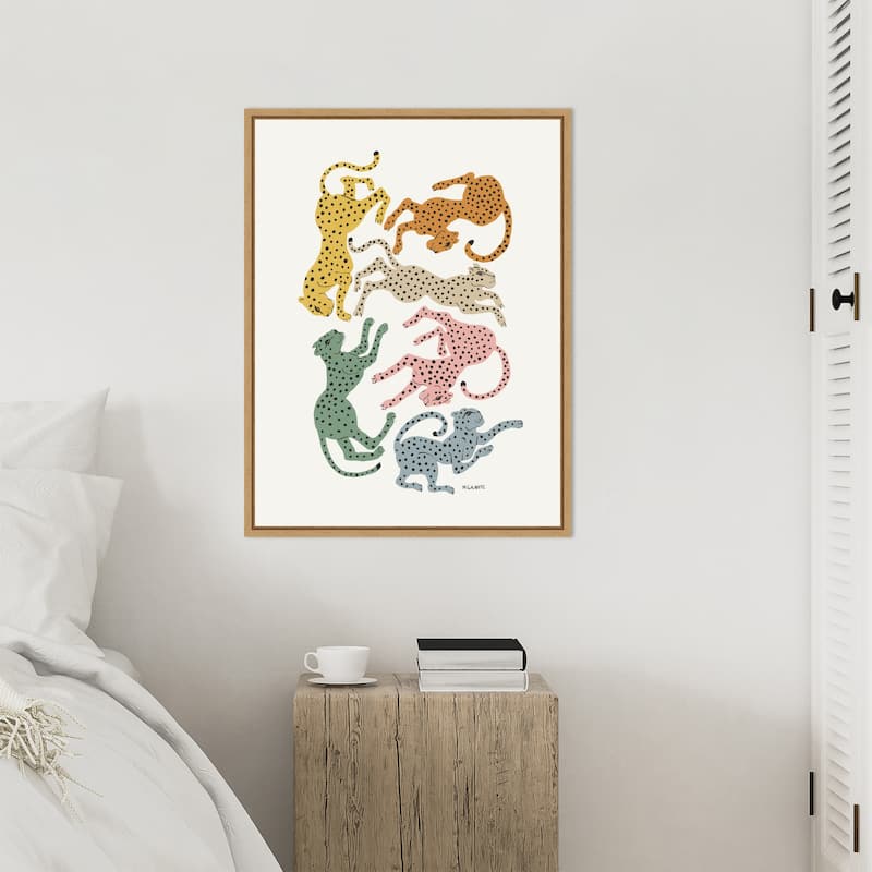 Colorful Cheetahs by Megan Galante Framed Canvas Wall Art