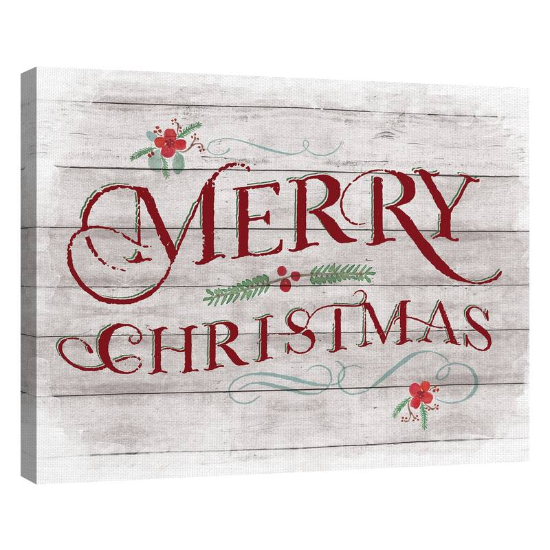 Merry Christmas Canvas Art Print