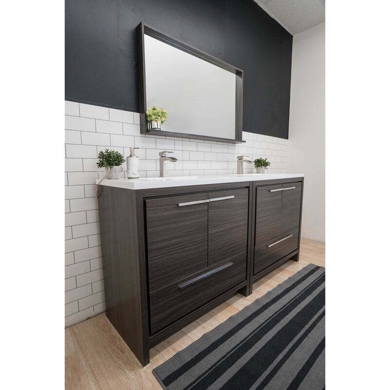Dolce 72 Freestanding Bath Vanity with Dual Basin Reinforced Acrylic Top