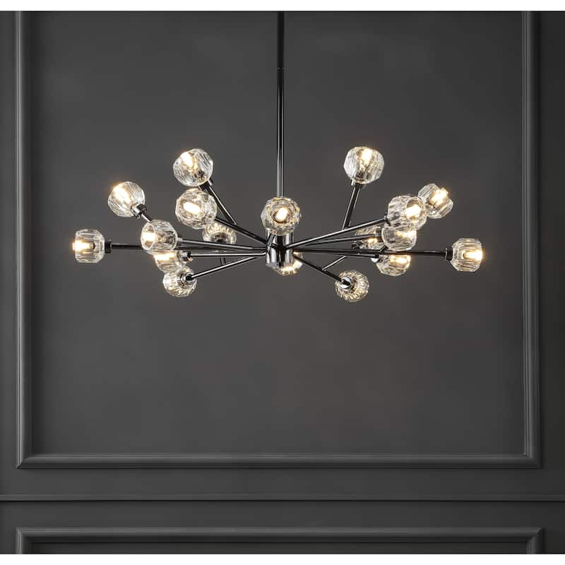 SAFAVIEH Couture Ermina Crystal Sputnik Chandelier. - 35 In W x 21 In D x 21 / 51 In H