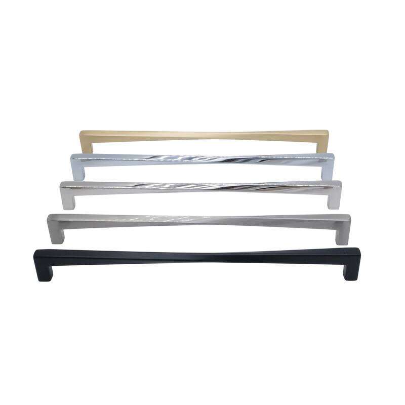 Hapny Home TW547 Twist 12" Center to Center Solid Metal Twisted Square