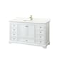 Option White / Giotto Quartz Top / Brushed Gold Hardware