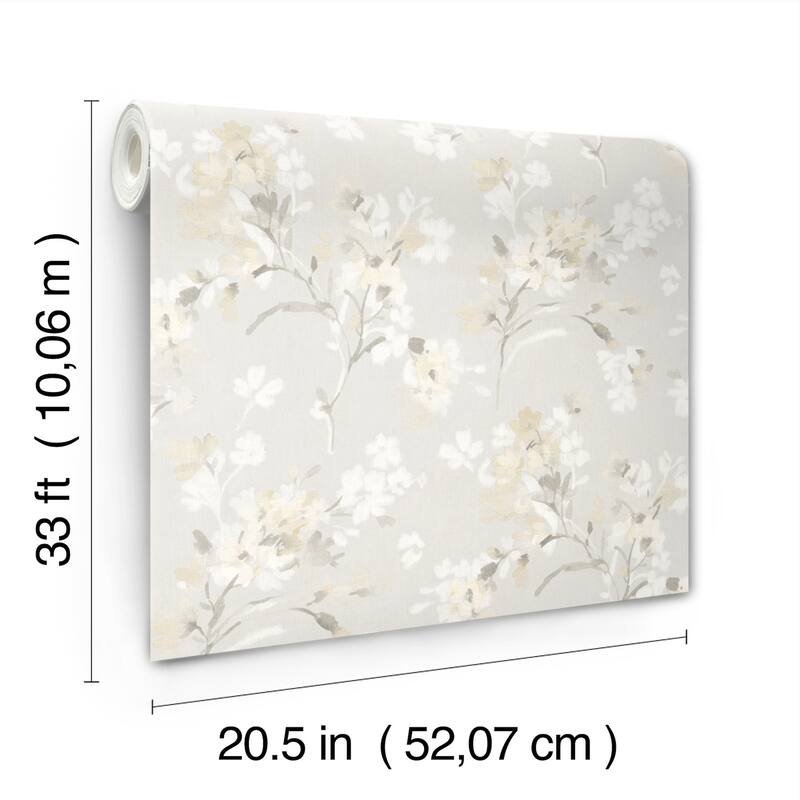 Chesapeake Azalea Neutral Floral Branches Wallpaper