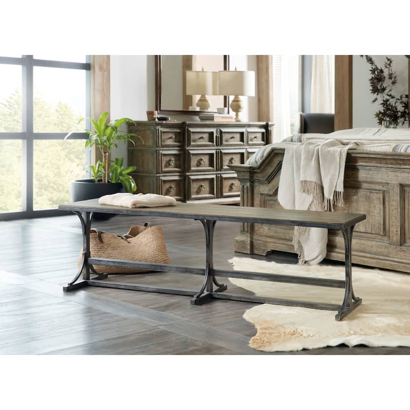 Hooker Furniture Von Rosenberg 66" Wide Rustic Ranch Industrial Bed
