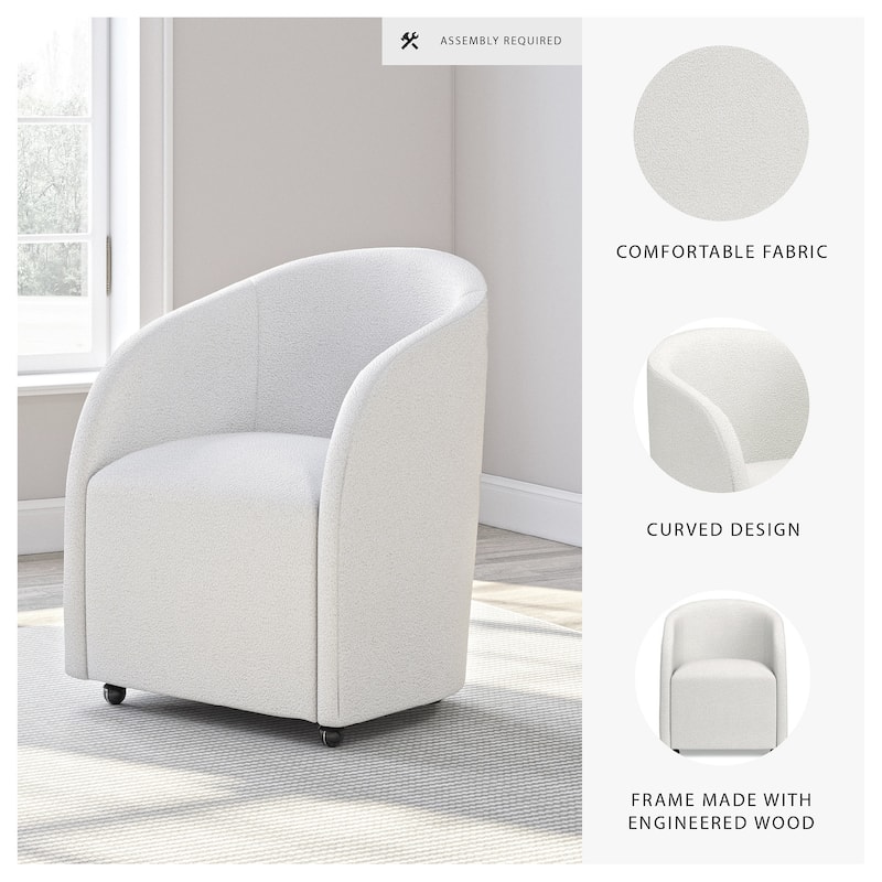 Signature Design by Ashley Korestone White Home Office Desk Chair - 25"W x 23"D x 22"H