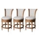 preview thumbnail 26 of 109, Maven Lane 26" Pullman Swivel Counter Height Kitchen Stool Set of 3 - Weathered Oak