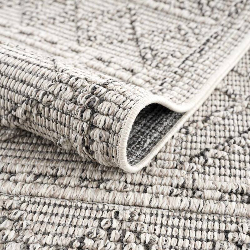 Hauteloom Butch Living Room, Bedroom Patio Outdoor Area Rug - Farmhouse - Taupe,Beige - 2' x 3'