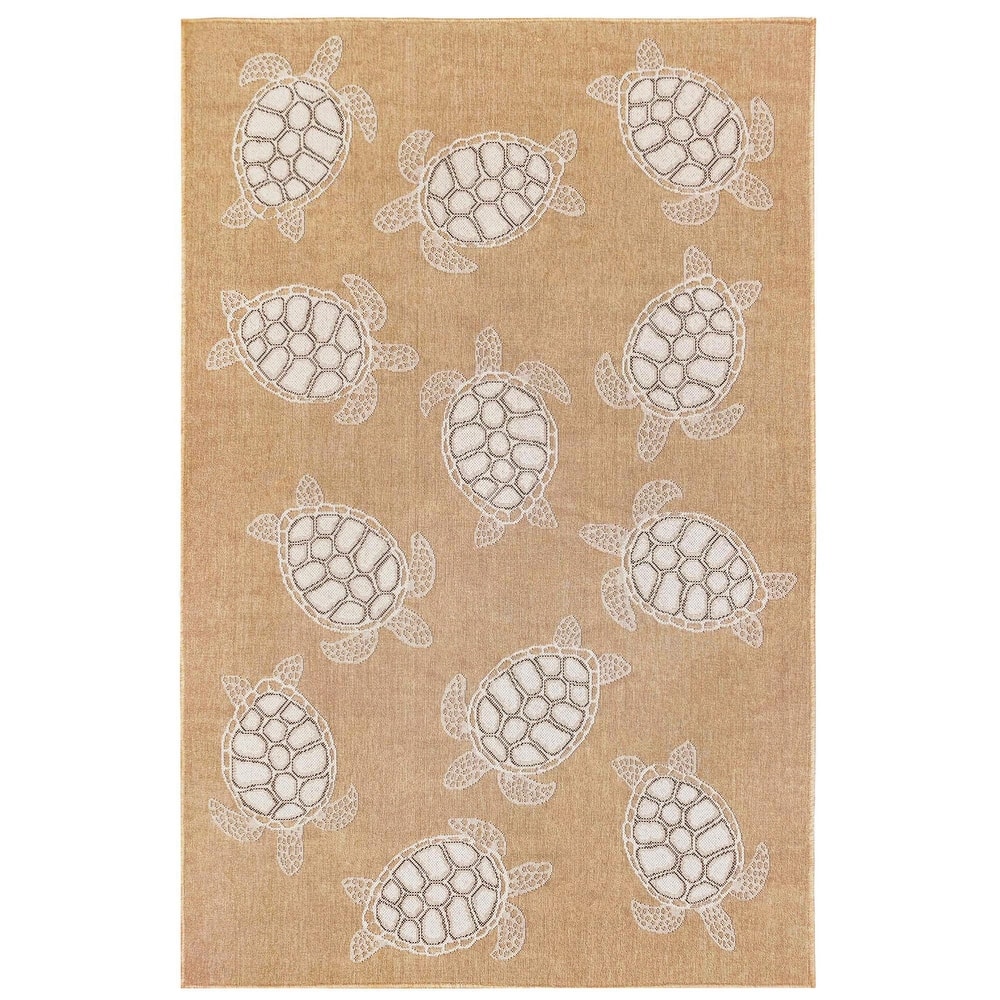 Liora Manne Carmel Collection Sea Turtles Indoor/ Outdoor Area Rug