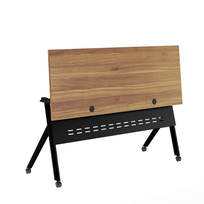 Commercial Nesting Flip Training Table with Steel Frame and Y-Legs - 23.5"W x 60"D x 30"H