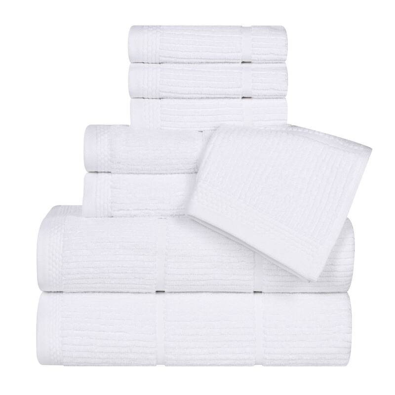 Superior Milo Smart Twist Viscose Cotton Blend 8 Piece Towel Set