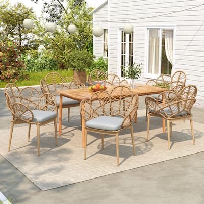 Christopher Knight Home- Hawthorne Acacia Wood Outdoor 7-Piece Dining Set