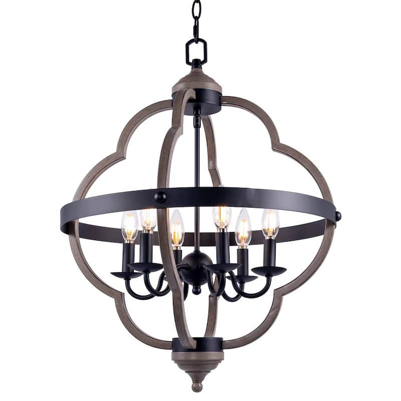 6 Light Unique/Statement Globe Accent Chandelier - 25.04"*19.85"*19.85"