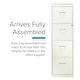 preview thumbnail 6 of 12, Space Solutions Pearl White 4 Drawer Metal Vertical File Cabinet