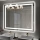 preview thumbnail 50 of 61, LED Bathroom Vanity Mirror Wall Mounted with Double Light Strip, 3-Color Dimmable, Anti-Fog, HD Tempered Glass, UL-Listed, ETL