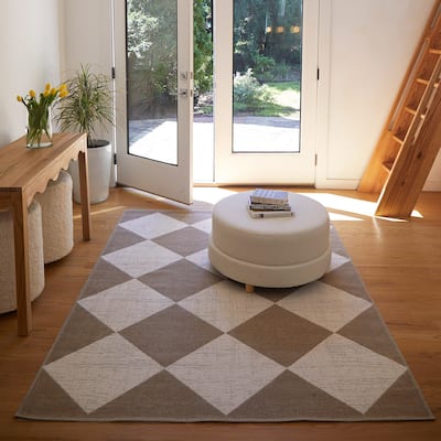 Crane Checkered Indoor/Outdoor Area Rug