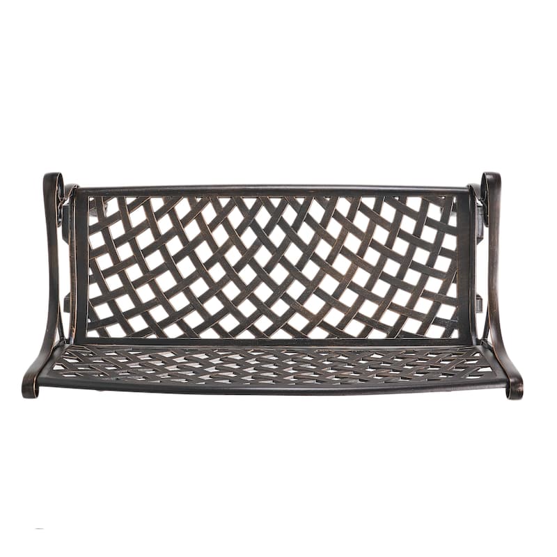 Cozumel Copper Cast Aluminum Bench by Christopher Knight Home