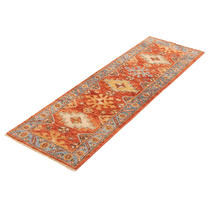 ECARPETGALLERY Hand-knotted Jules Serapi Dark Copper Wool Rug - 2'6 x 7'11