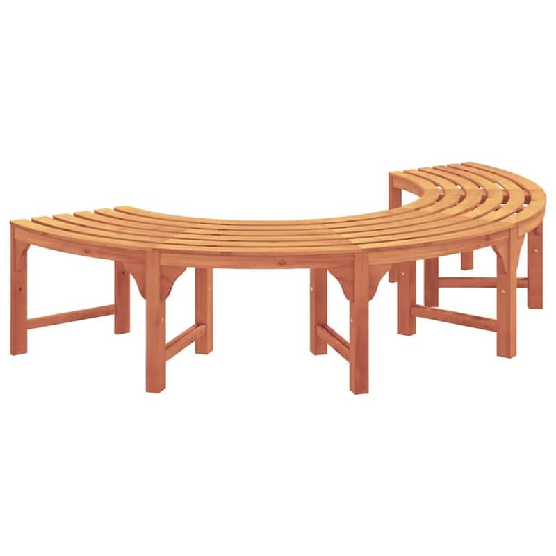 vidaXL Tree Bench Outdoor Patio Wooden Bench for Backyard Porch Park Wood