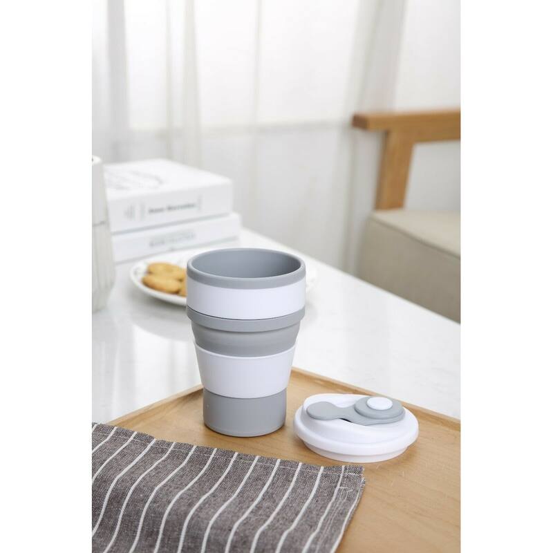 YBM Home Silicone Collapsible Travel Cup with Lid