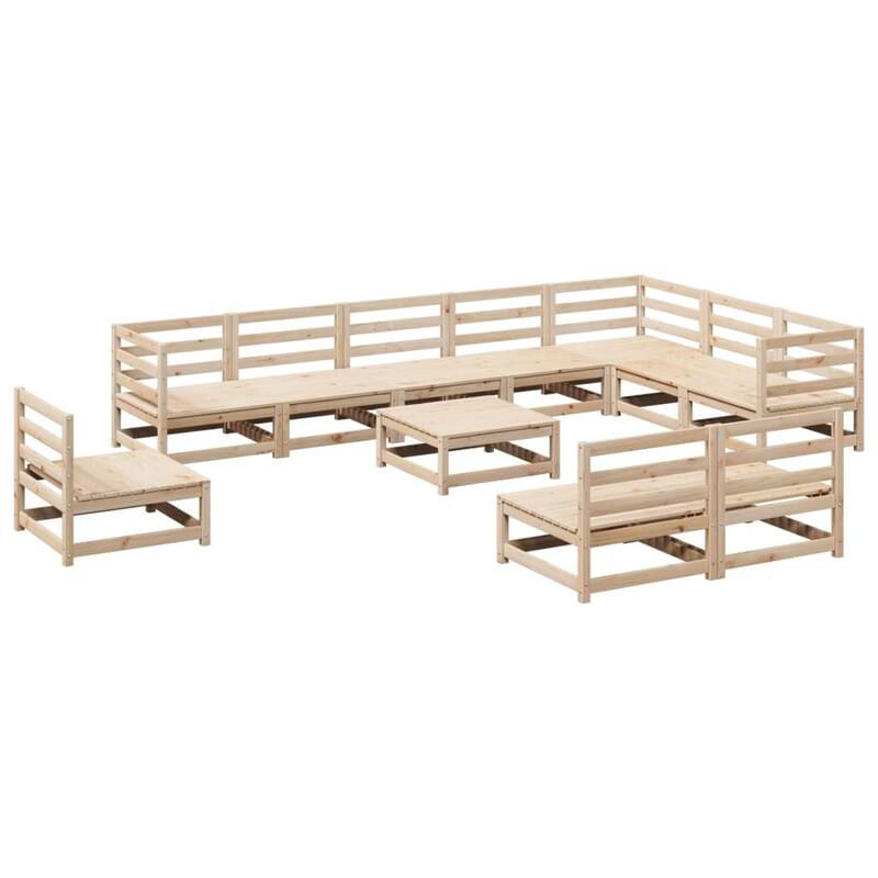 vidaXL Garden Sofa Set Wood Solid Pine Wood Large Modular