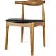 preview thumbnail 37 of 58, Set of 2 Kennedy Elbow Chairs Farmhouse Wooden Dining Chairs With PU Leather Or Fabric Cushion Seat, Modern Accent Side Chairs