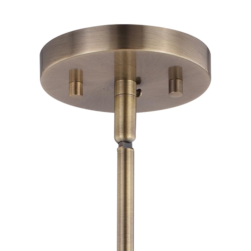 Euclid Mercury Glass/ Brass Mid-Century Modern Pendant Light