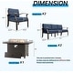 preview thumbnail 145 of 144, Aluminum Patio Outdoor Sectional Sofa Set with Fire Pit, Swivel Rocking Chairs and Ottomans