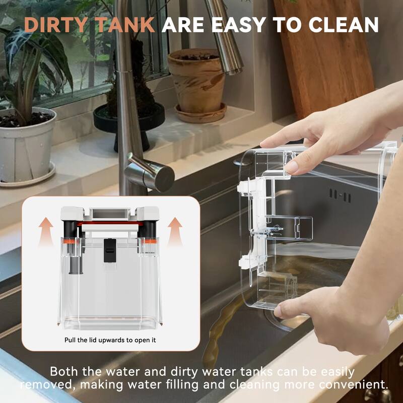 Portable Carpet Cleaner Machine for Pets, Upholstery & Car Interior, Powerful Spot Cleaner with Dual Water Tanks