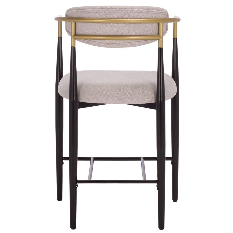 SAFAVIEH Home Covelle Arm Counter Stool (Set of 2) - 20"W x 23"D x 37"H