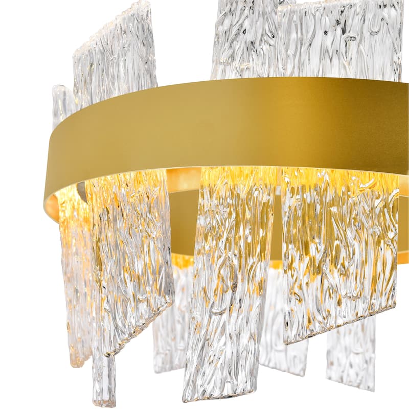 Guadiana 24 in LED Satin Gold Chandelier - Satin Gold