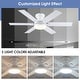 preview thumbnail 7 of 8, 46/52 inch Flush Mount Ceiling Fan with Light,Remote and APP Control,6 Dual Side Blades,Reversible DC Motor