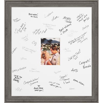 Regis Signature Mat Picture Frame - Autograph Photo Frame Guest Book Alternative for Weddings, Graduations, or Retirement