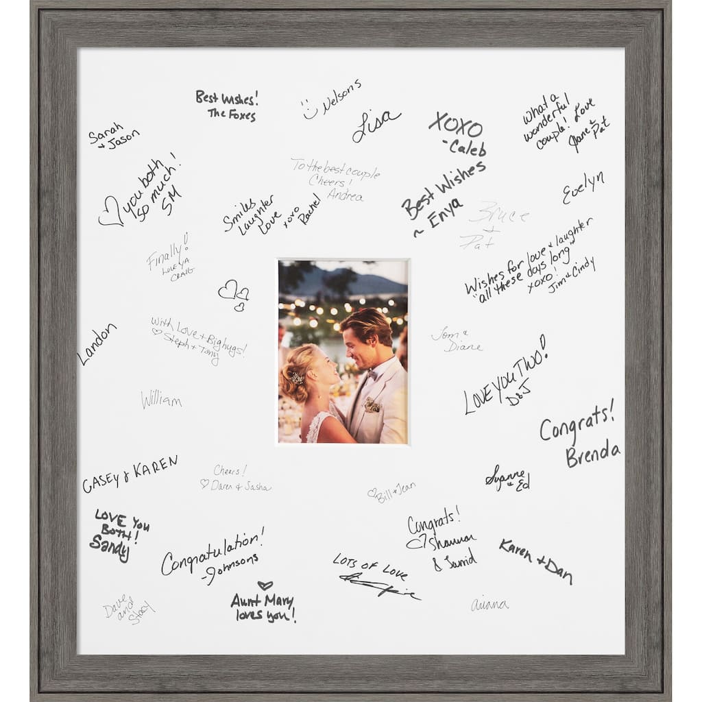 Regis Signature Mat Picture Frame - Autograph Photo Frame Guest Book Alternative for Weddings, Graduations, or Retirement