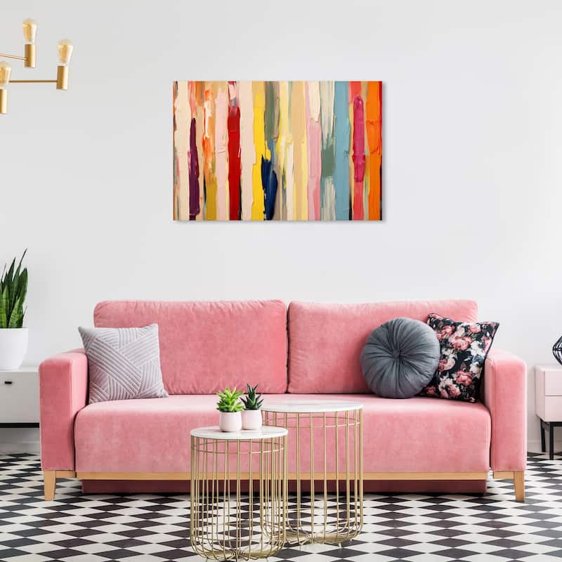Wynwood Studio Canvas Abstract Painted Container White and Cream White Modern & Contemporary Wall Art Canvas Print - 36 x 24