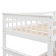 preview thumbnail 10 of 10, Wood Bunk Bed with Storage Staircase and Guard Rail, White