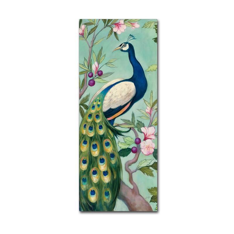 Julia Purinton 'Pretty Peacock II' Canvas Art