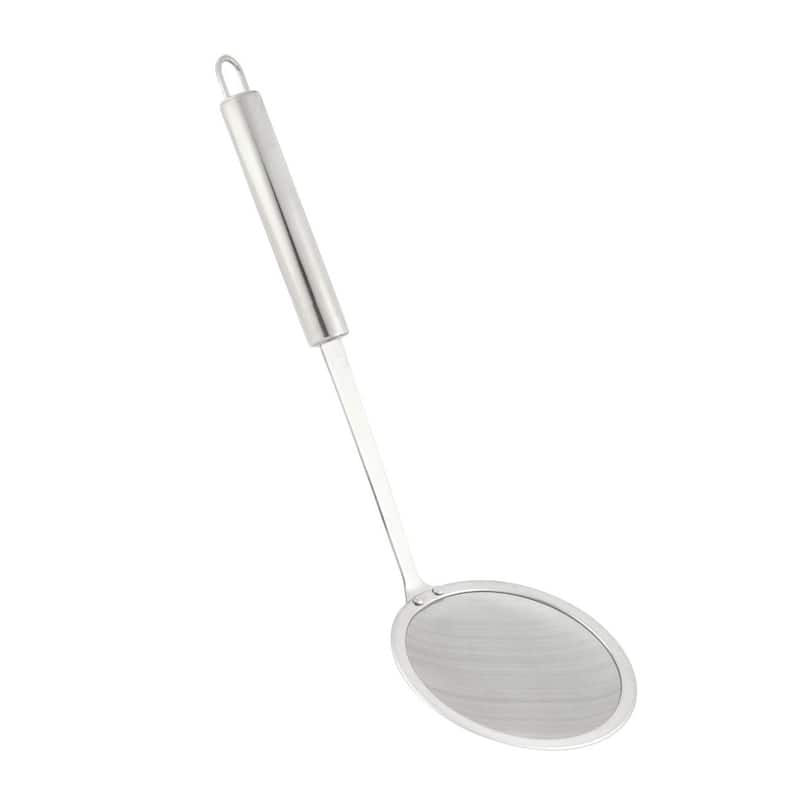 Kitchen Stainless Steel Fine Wire Mesh Strainer Skimmer Ladle 10cm Dia