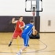preview thumbnail 2 of 9, Basketball Hoop with 5.4-6.6FT Adjustable Height and 50" Backboard-Black - 6.6 ft/6 ft/5.4 ft