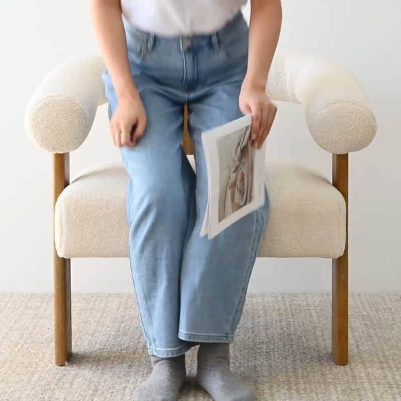 Boucle Upholstered Arm Chair