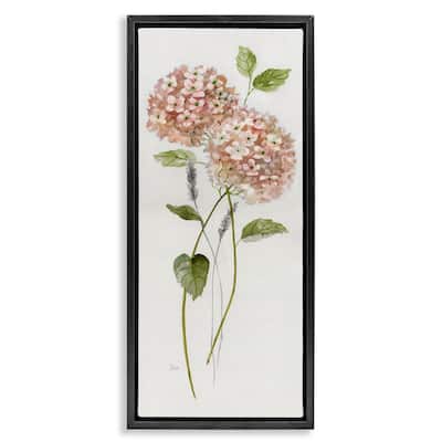 Stupell Two Pink Hydrangeas Framed Floater Canvas Wall Art Design By Nan