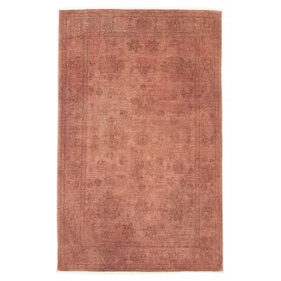 ECARPETGALLERY Hand-knotted Vibrance Brown Wool Rug - 5'1 x 6'9