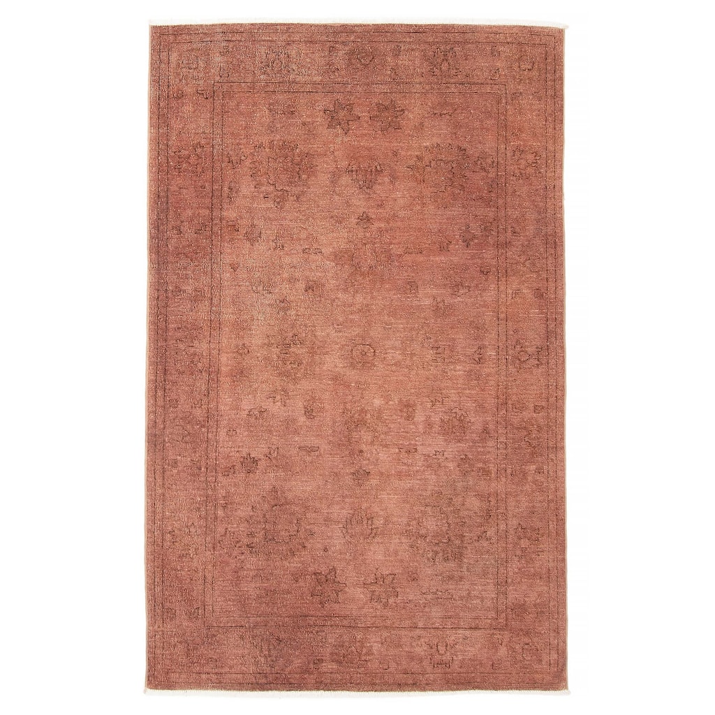 ECARPETGALLERY Hand-knotted Vibrance Brown Wool Rug - 5'1 x 6'9