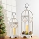 preview thumbnail 31 of 52, Glitzhome Set of 2 Wooden Church Style Decorative Lanterns Candle Holders for Wedding Mantle Entryway